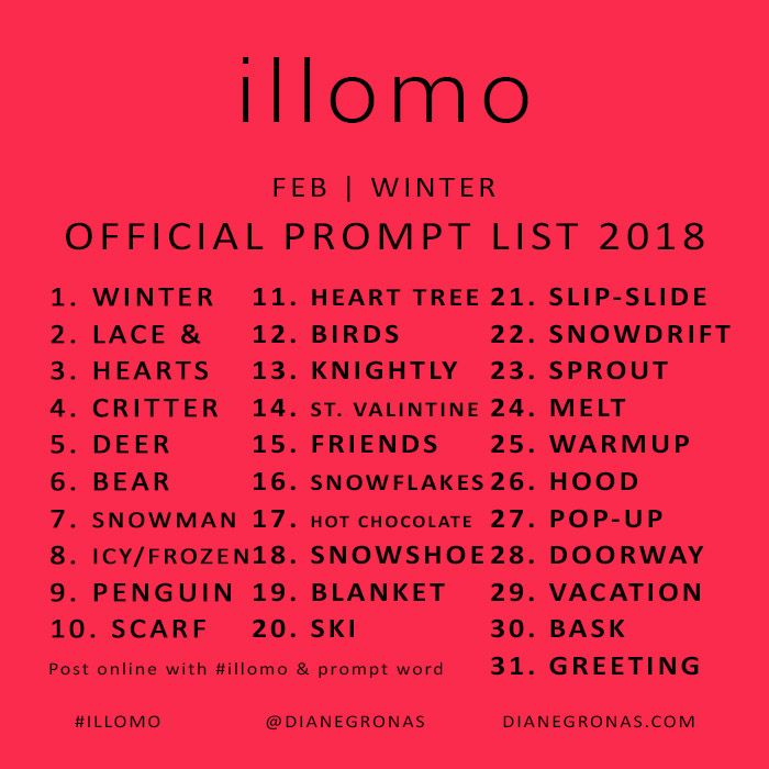 700x700 Illomo February 2018 Winter Diane Gronas Daily Drawing Prompt