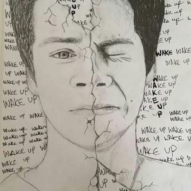 610x610 Afraid, Art, Black, Cute, Drawing