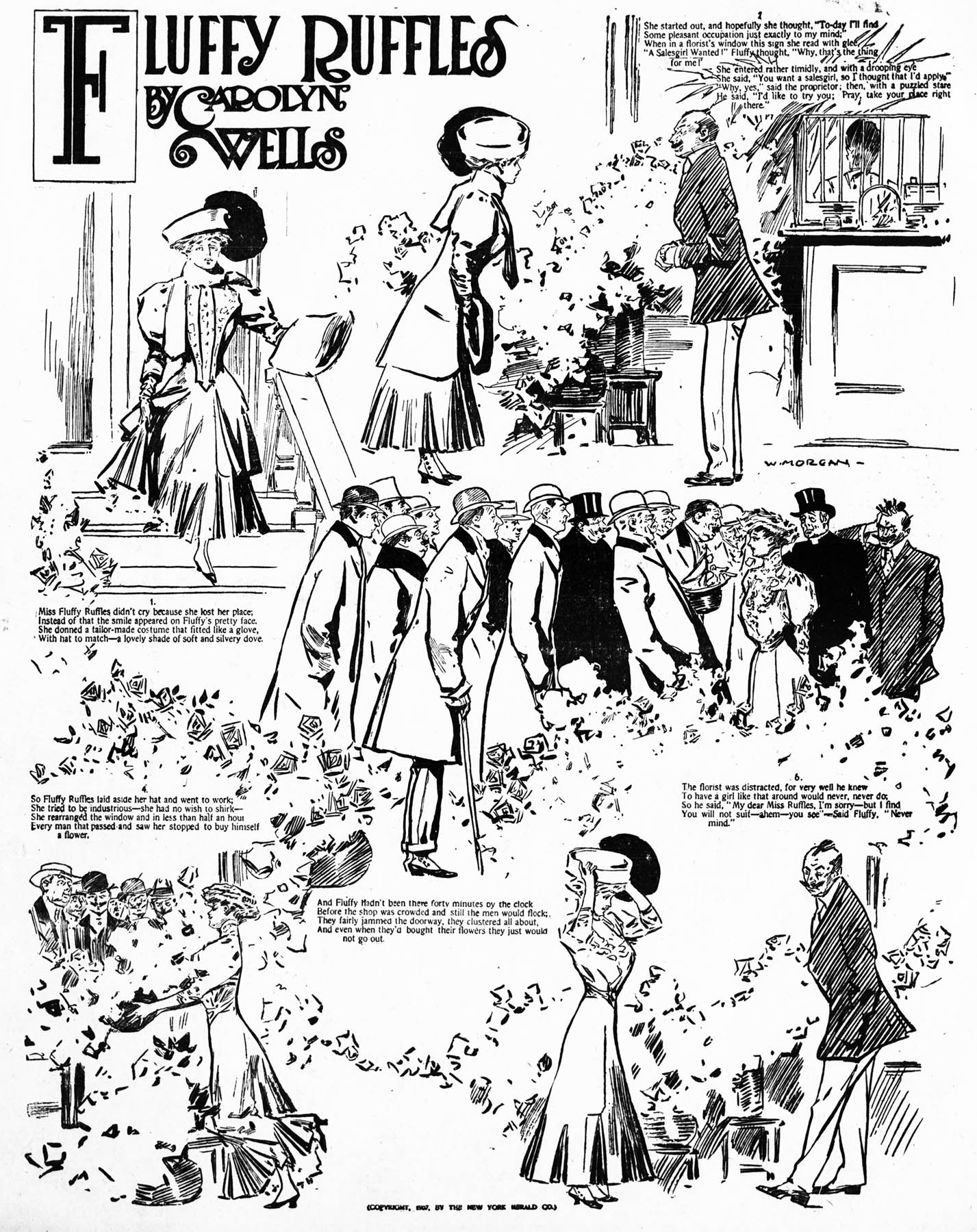 1427x1800 Wallace Morgan's Fluffy Ruffles Drawings