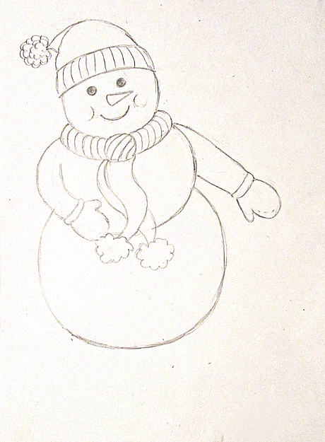 460x625 Snowman Acrylic Painting Tutorial