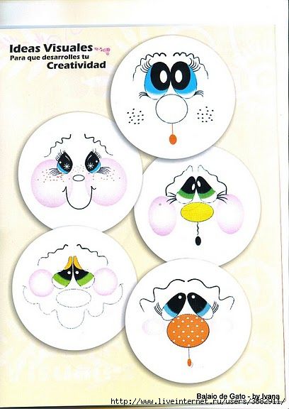 408x576 Faced 9 Moldes Caritas Fofuchas Face, Snowman