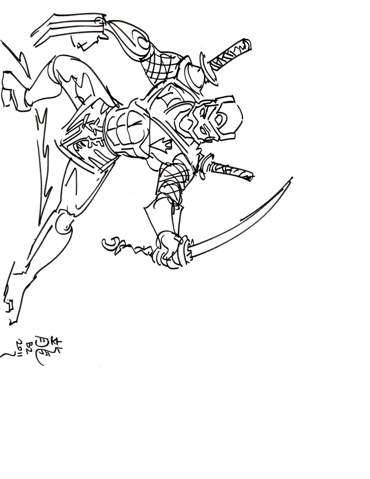 1236x1600 Ninja Outline Sketches Kid Sketches Caricature Stand At 2nd