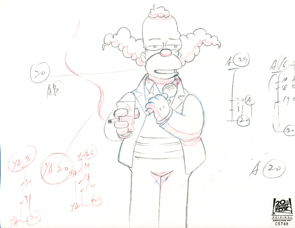1035x800 Simpsons Production Drawing