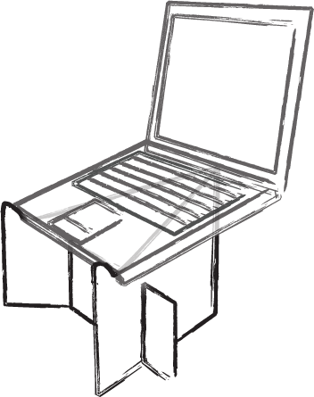 352x445 Cardboard Laptop Stand