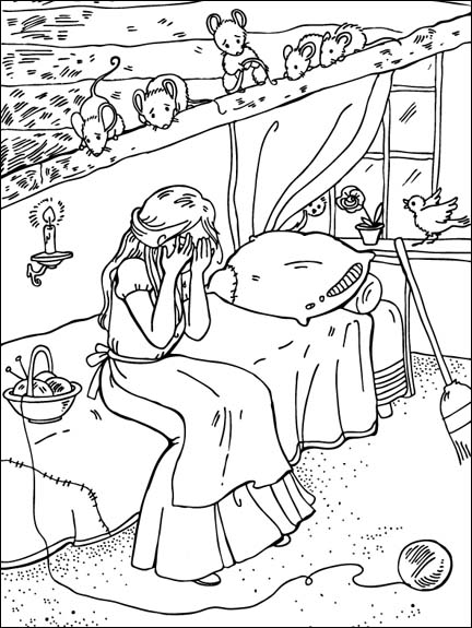 432x575 Cinderella Doing Chores Coloring Page Beautiful Cinderella