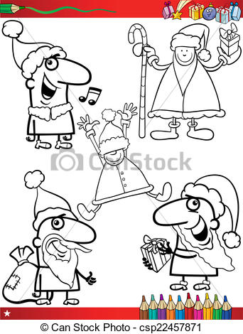 342x470 Christmas Themes Coloring Page. Coloring Book Cartoon Vectors