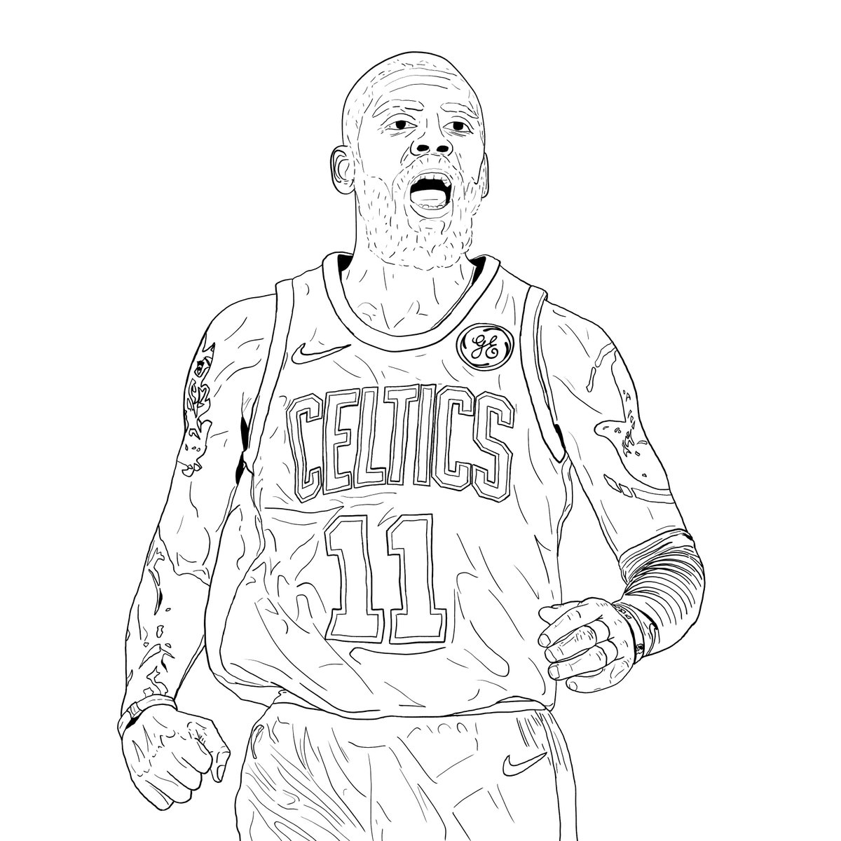 1200x1200 Acrillustration On Twitter Inks On My Kyrie Irving Piece. Hoping