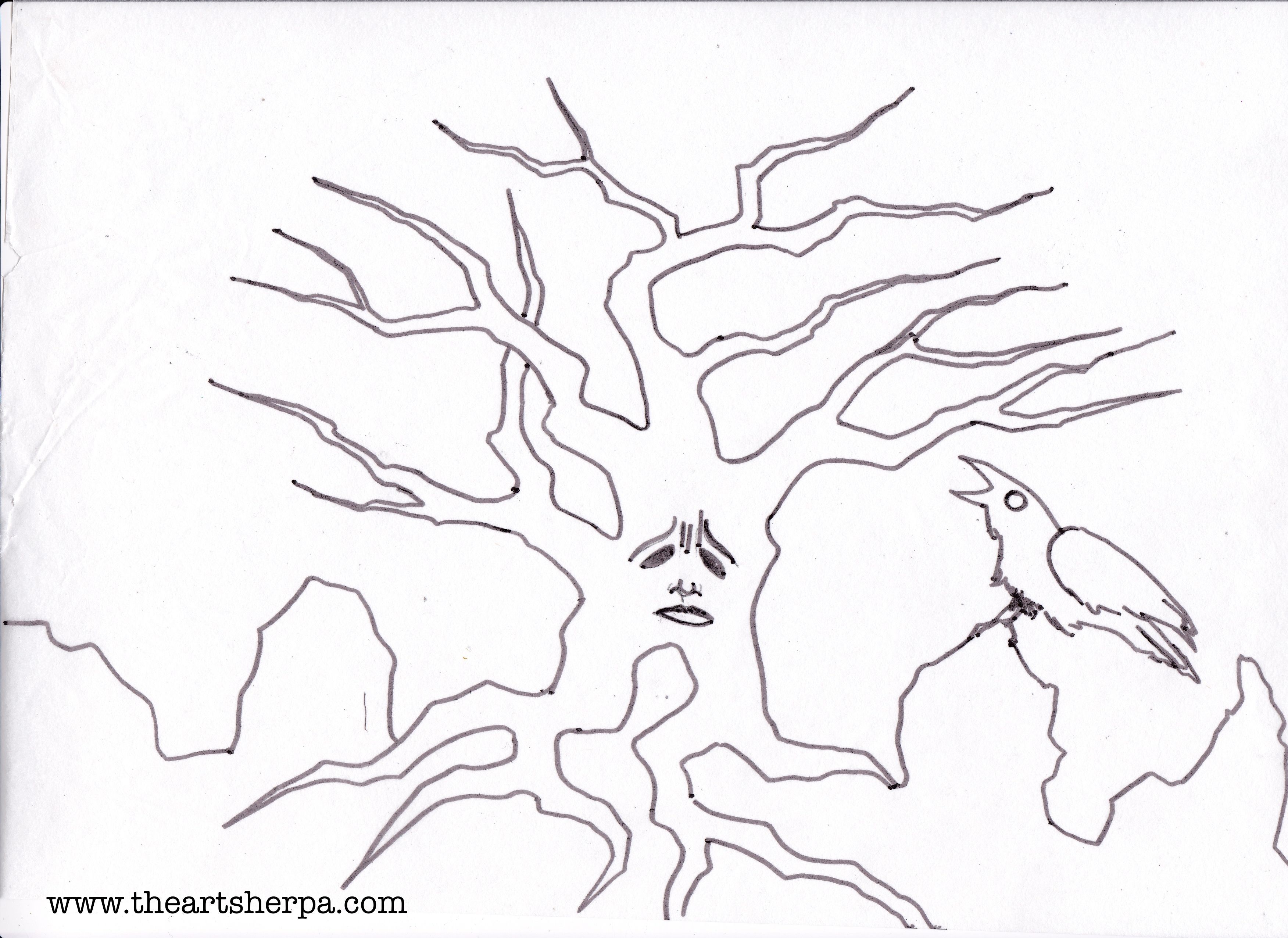 3504x2552 Weirwood Tree Traceable For The Art Sherpa You Tube Show Drawing