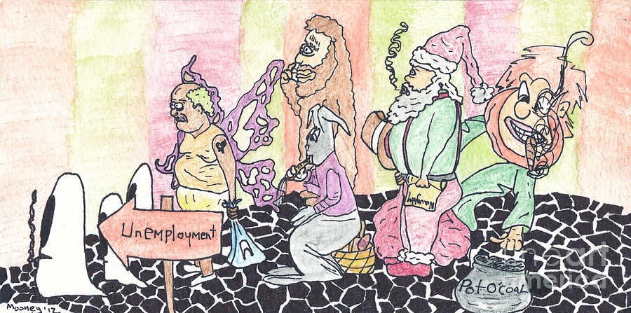 900x447 Unemployment Line Drawing By Michael Mooney
