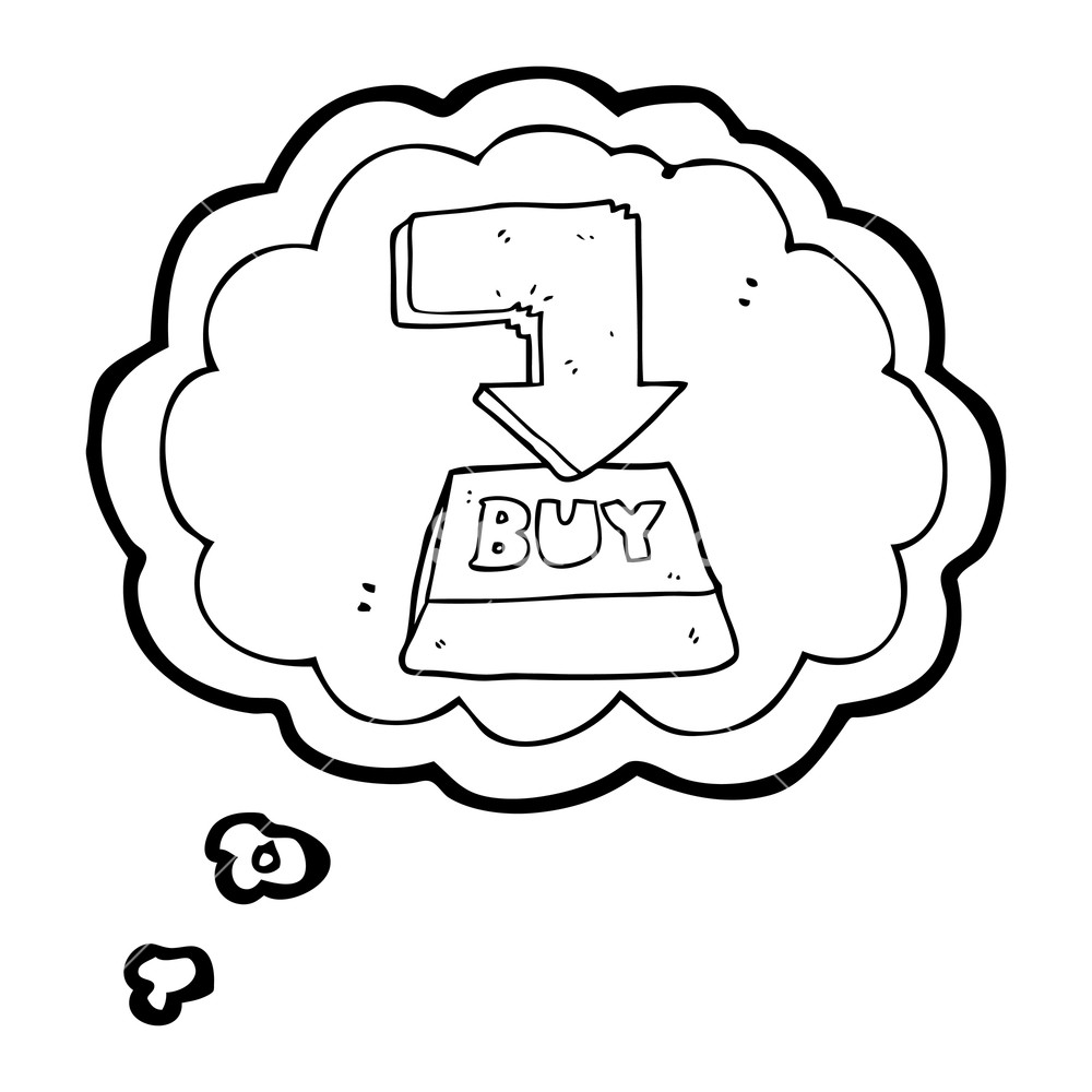 1000x1000 Freehand Drawn Thought Bubble Cartoon Computer Key Buy Symbol