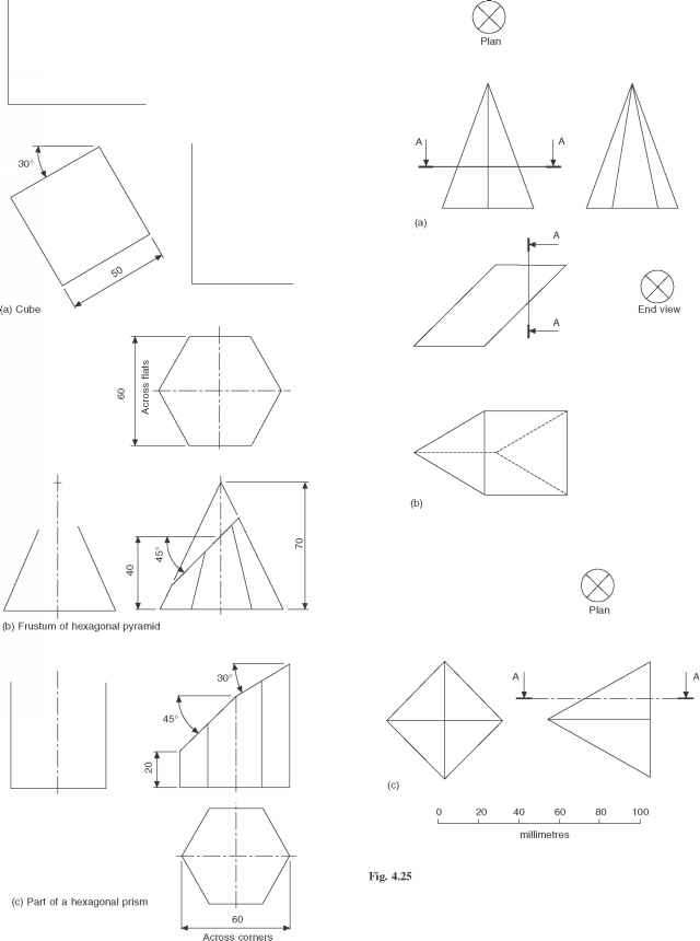 640x860 Sectional Views In Third Angle Projection