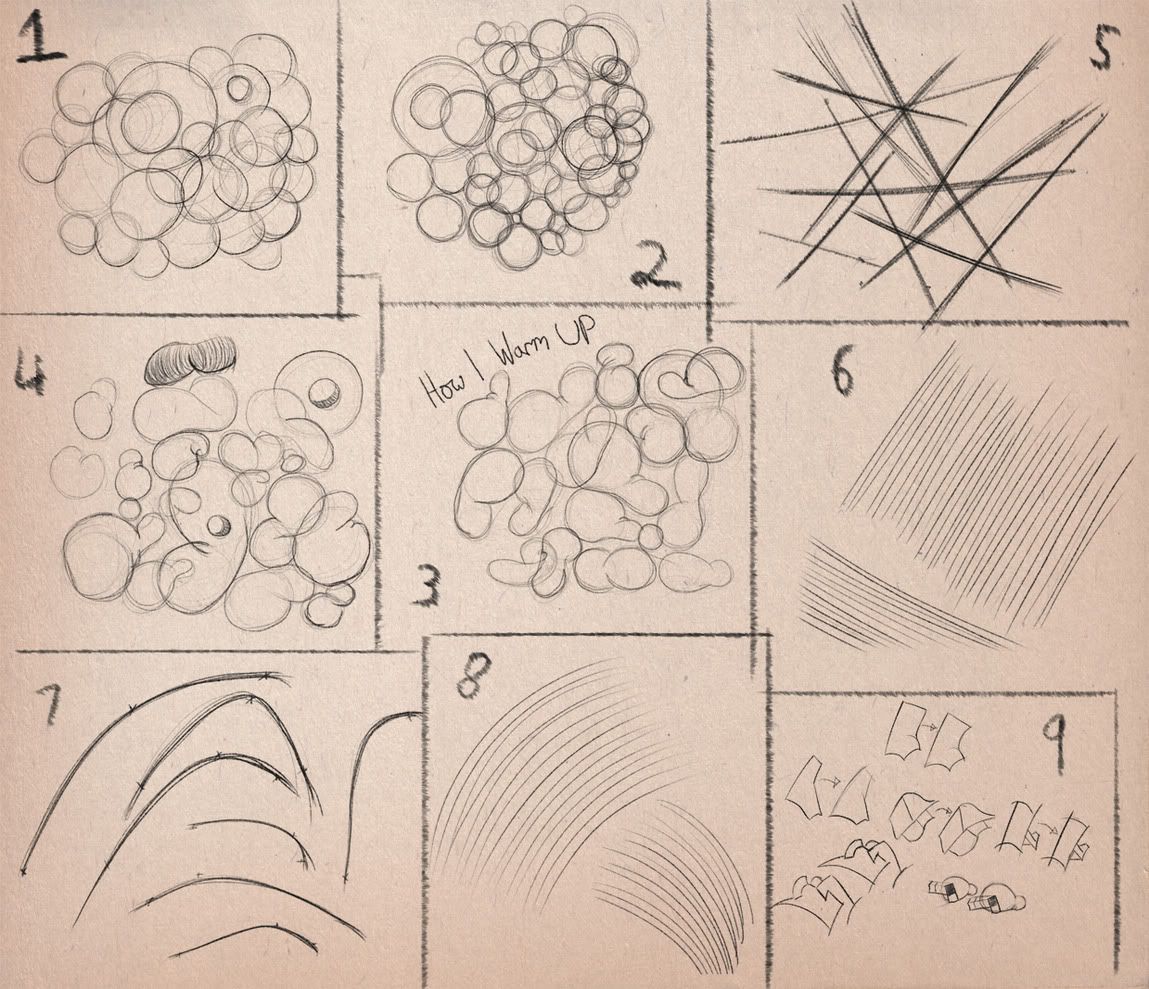 1149x989 Pencil Drawing Warm Up Exercises