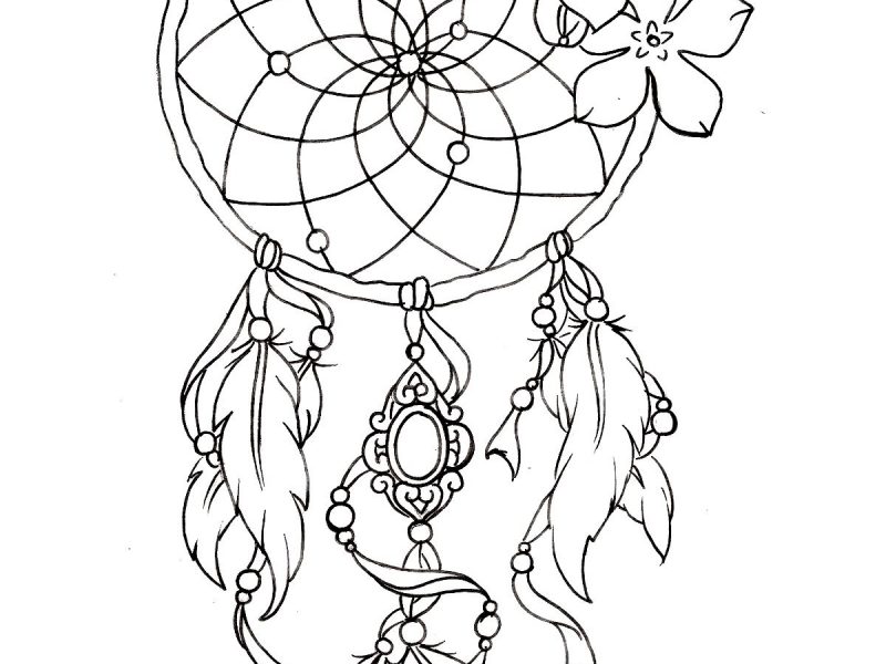 800x600 Modest Design Tattoo Coloring Pages Dreamcatcher Tattoo Designs