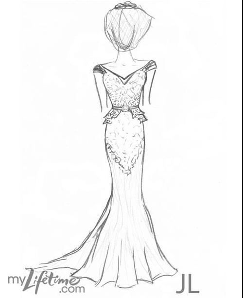 500x613 The Artsy Fashion Guy Project Runway Wedding Dress Sketches.