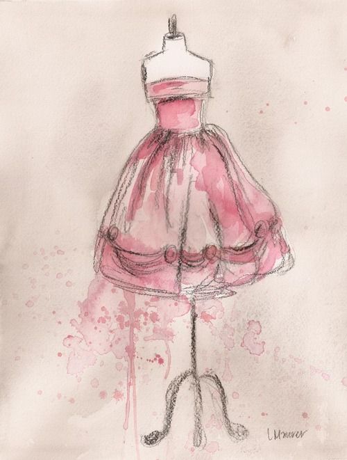 500x661 Tumblr Drawings Dressmaking, Watercolor