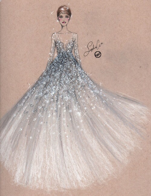 500x646 Wedding Dress Drawing Tumblr
