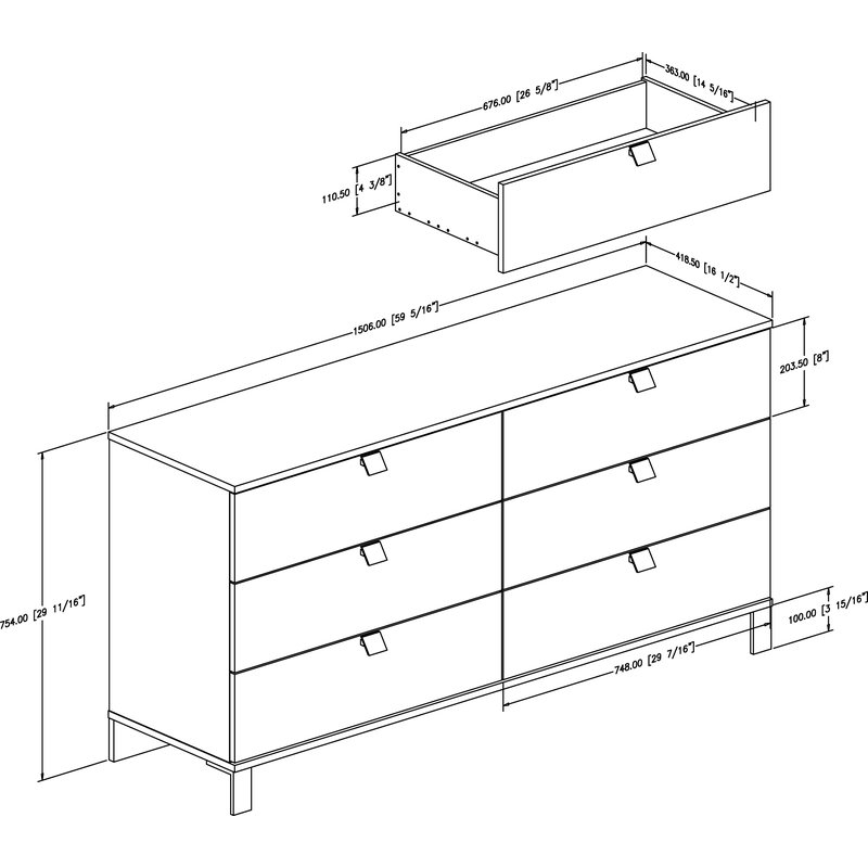 800x800 South Shore Spark 6 Drawer Double Dresser Amp Reviews Wayfair