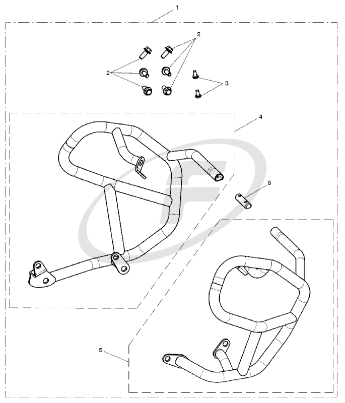 685x800 Triumph T2071676 Engine Dresser Bar Assy, Centre