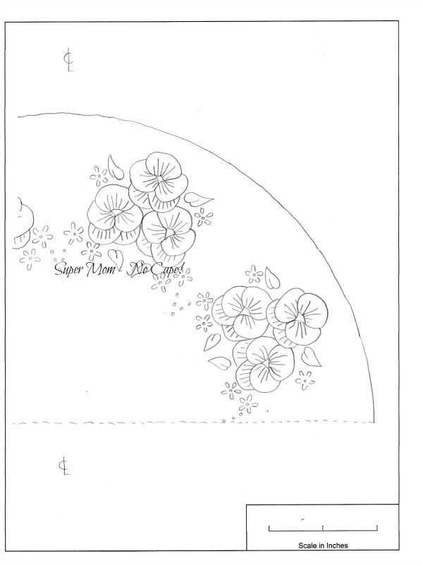 600x801 Workbasket Pattern For A Pansy Dresser Scarf