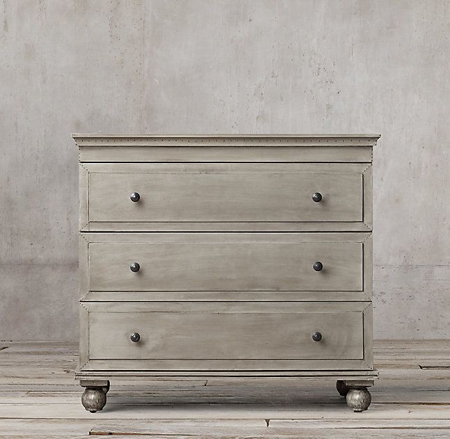 646x630 Rh's Annecy Metal Wrapped 3 Drawer Dresserdrawing Inspiration