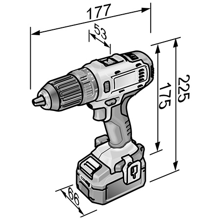 450x450 Flex 2 Speed Cordless Drill Driver 10,8 V Light Duty Dd 2g 10.8