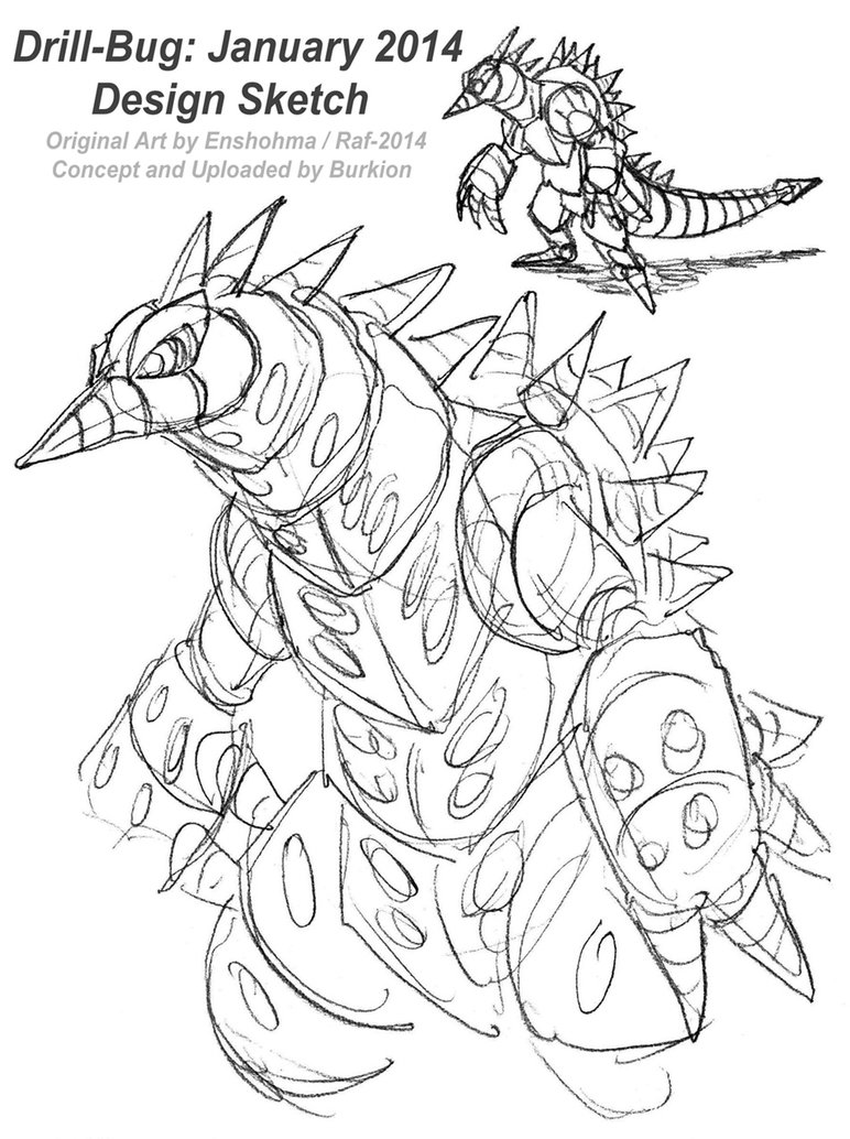 772x1034 Drill Bug Concept Art Lb5 By Burkion