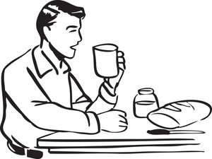 300x225 Little Girl Drinking Alcohol And Break Things Illustration Royalty