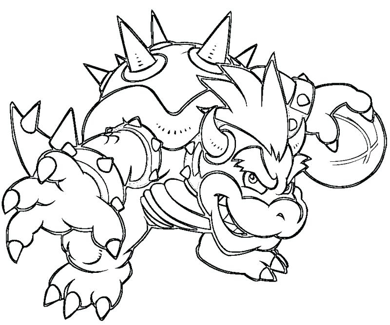800x667 Delighted Bowser Coloring Pages Dry Drawing