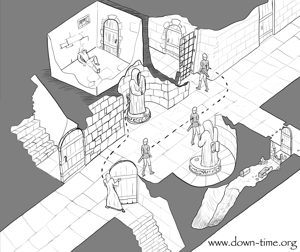 1024x861 Isometric Dungeon Scene By Jallen327