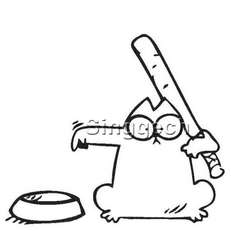 800x800 Simon's Cat Car Stickers For Renault Duster Laguna Megane 2 3