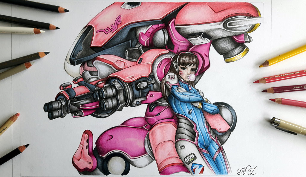 1024x592 D.va From Overwatch By Mslydix