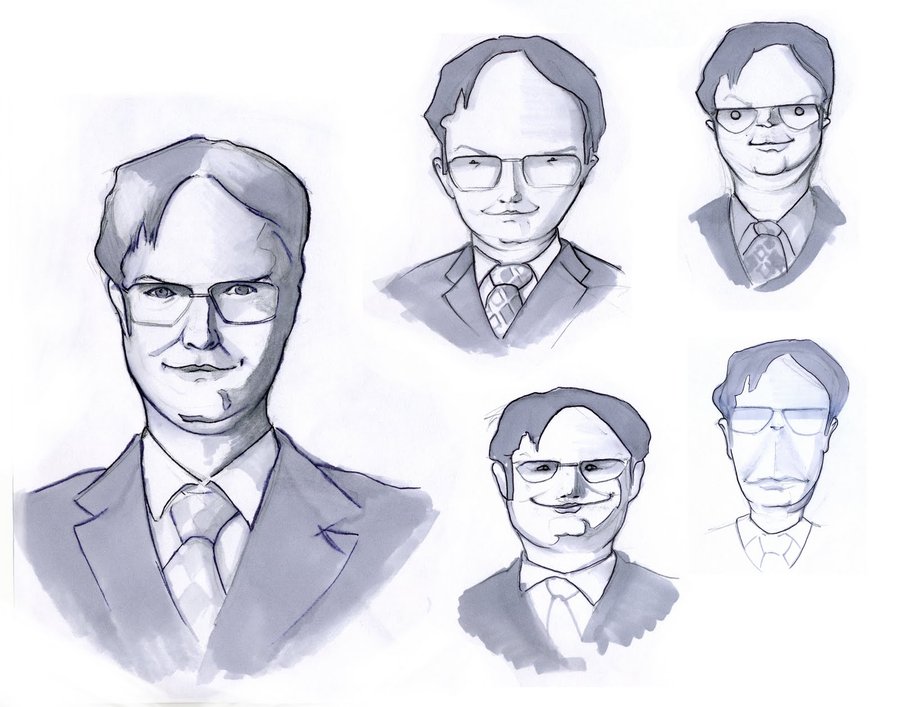 900x707 Caricature Dwight Schrute By Skilly N Duff