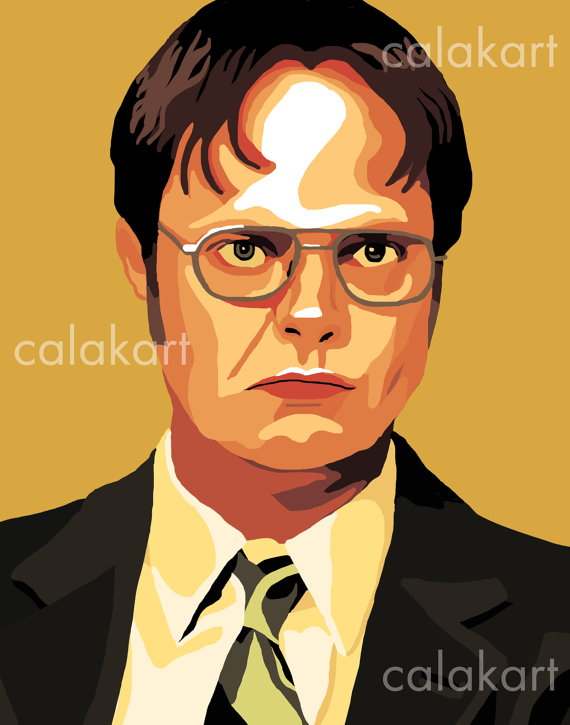570x725 Dwight K Schrute The Office Digital Drawing 11x14 Poster