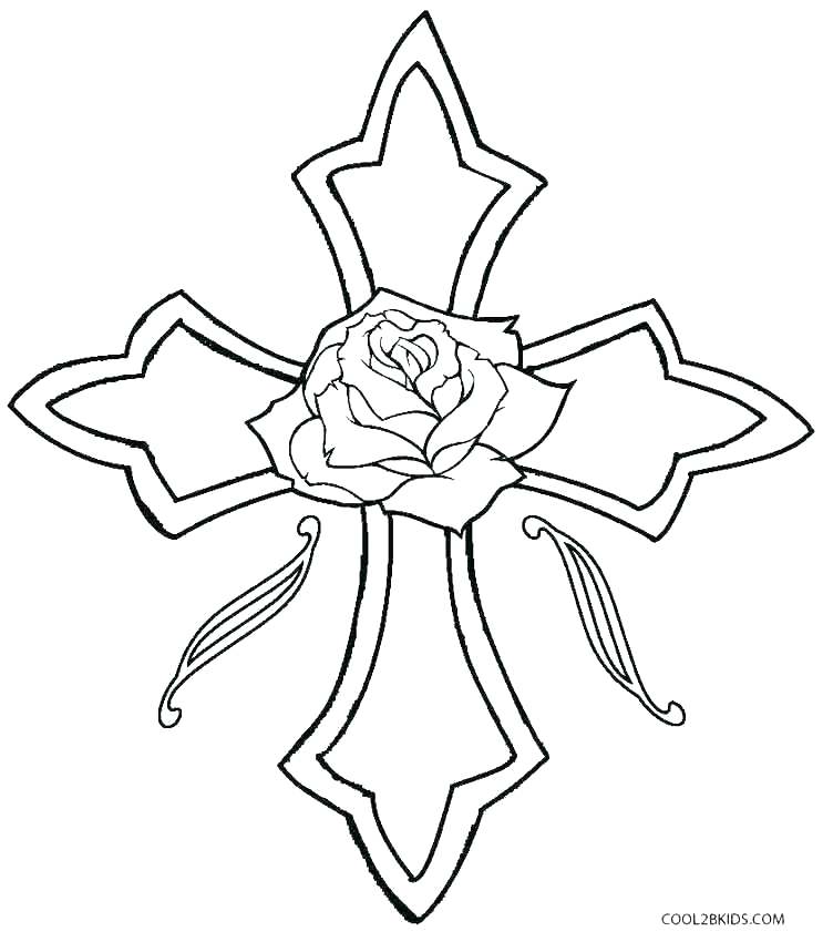 743x850 Coloring Rose