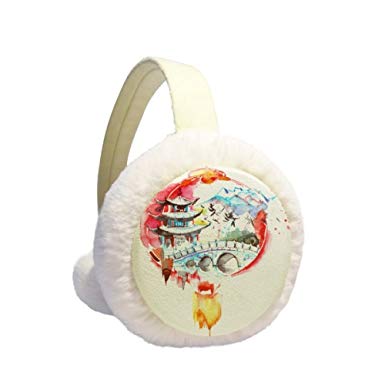 385x385 China Chinese Lantern Bridge Drawing Winter Earmuffs