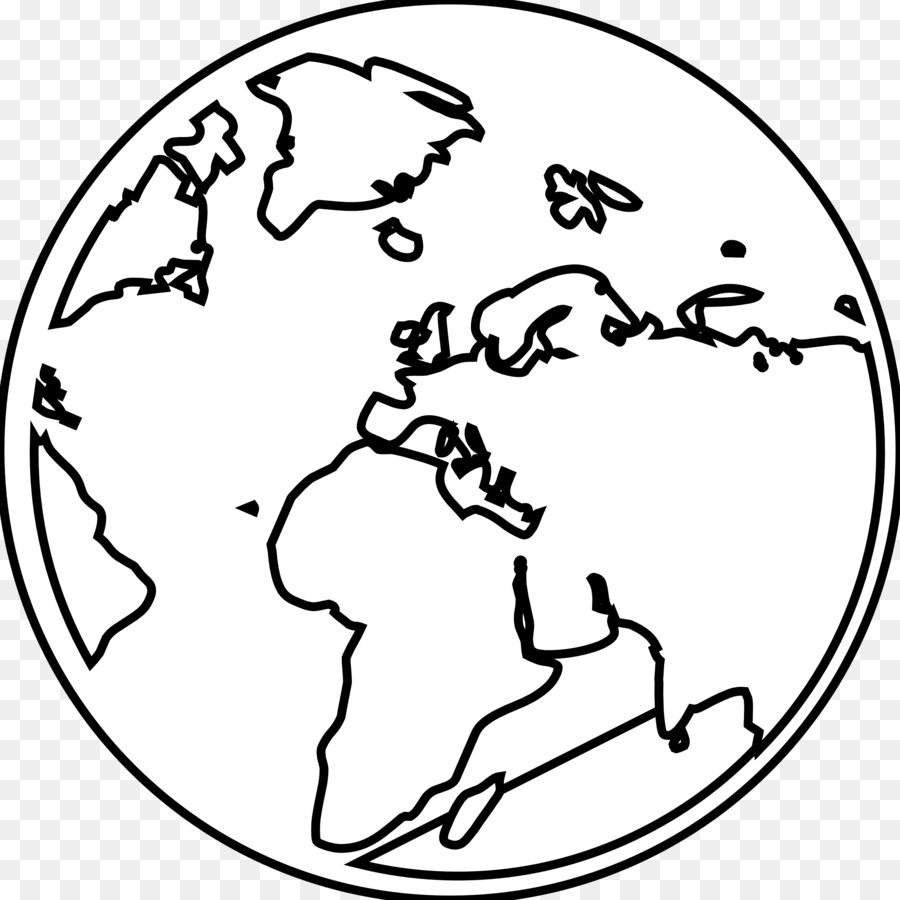 900x900 Earth Globe World Black And White Clip Art