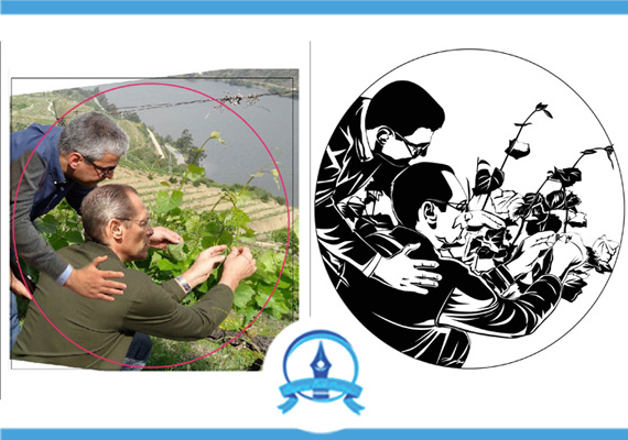 570x400 Black And White Vector Line Drawing