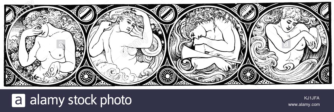 1300x438 Engraving Depicting The Four Elements (Earth, Air, Fire And Water