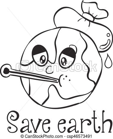 382x470 Hand Draw Save Earth Design Vector Illustration Eps Vectors
