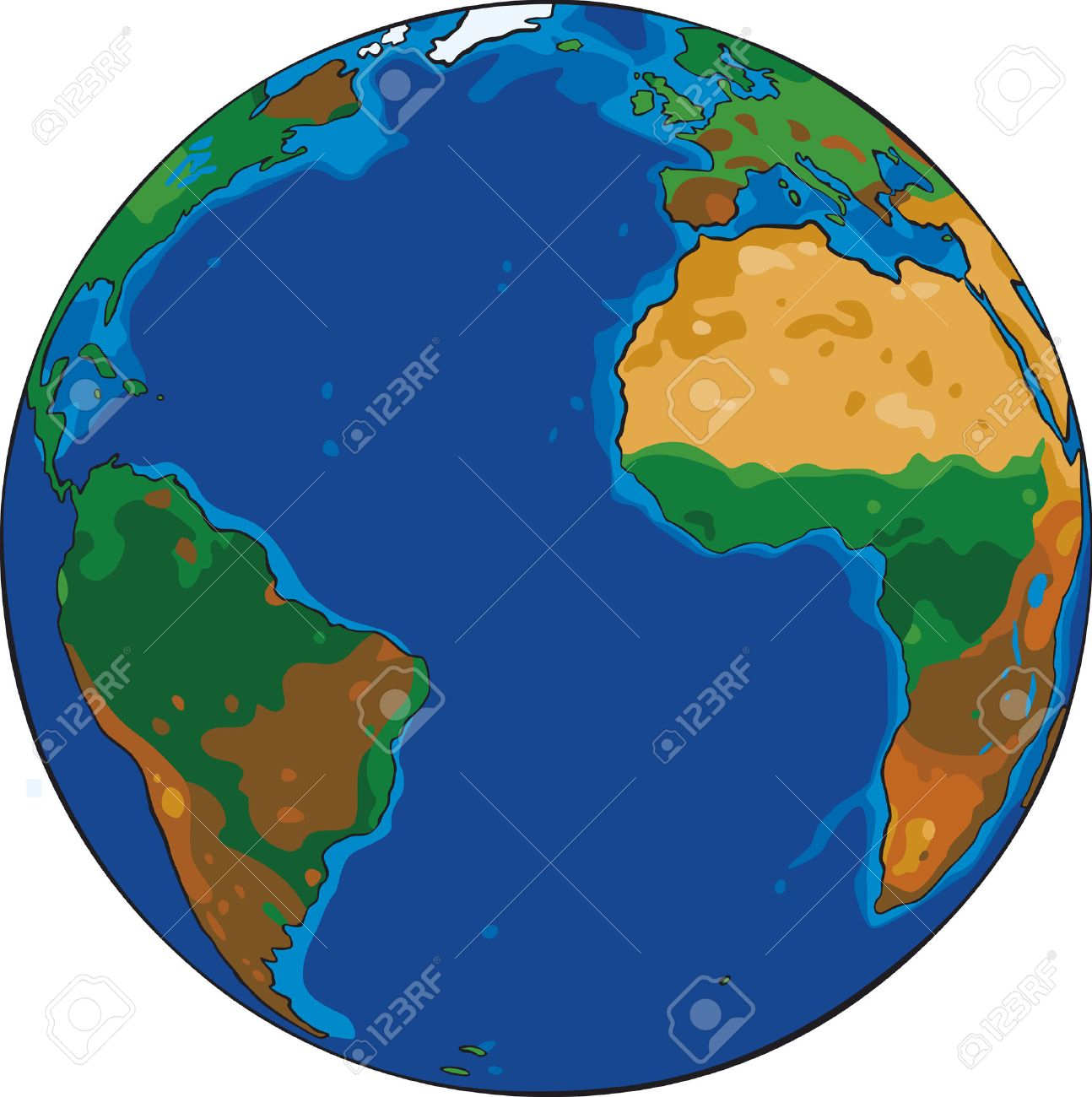 1294x1300 Earth Cartoon Drawing Cartoon Vector Drawing Of The Planet Earth