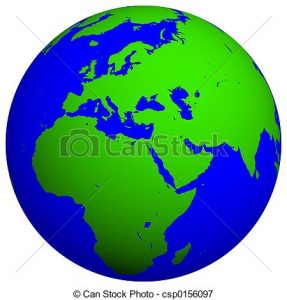 287x300 Earth Drawing Clipart Earth Globe Europe Stock Illustrations