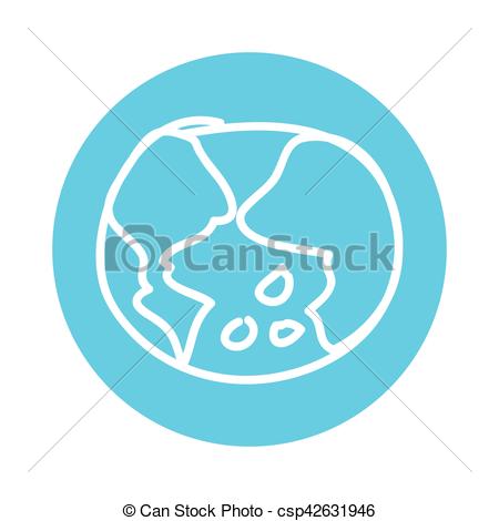 450x470 World Planet Earth Drawing Icon Vector Illustration Design.