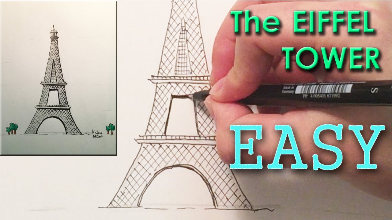 1280x720 How To Draw The Eiffel Tower