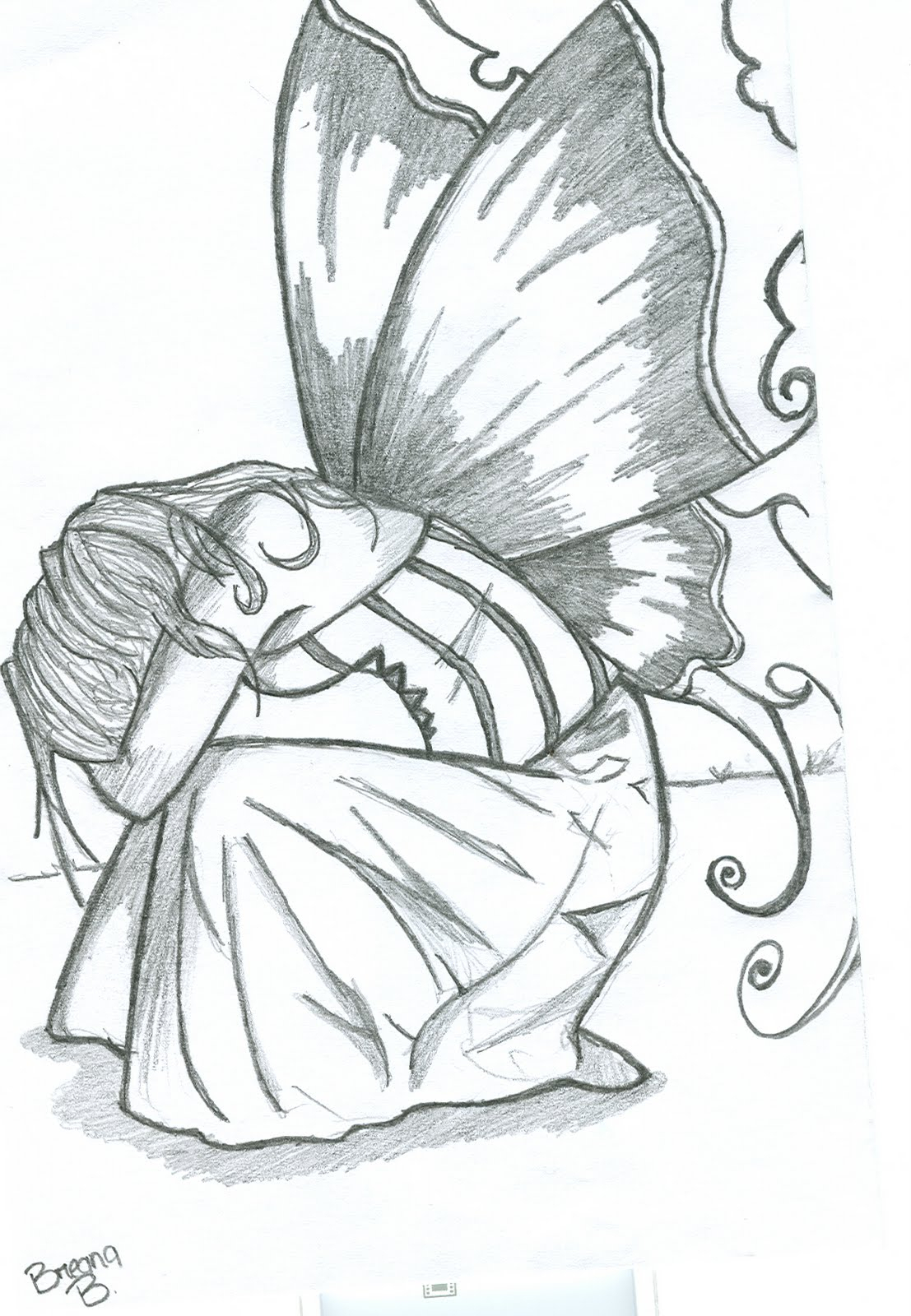 1107x1600 Flower Fairy Drawings Easy Beautiful Sketches Of Fairies Pencil