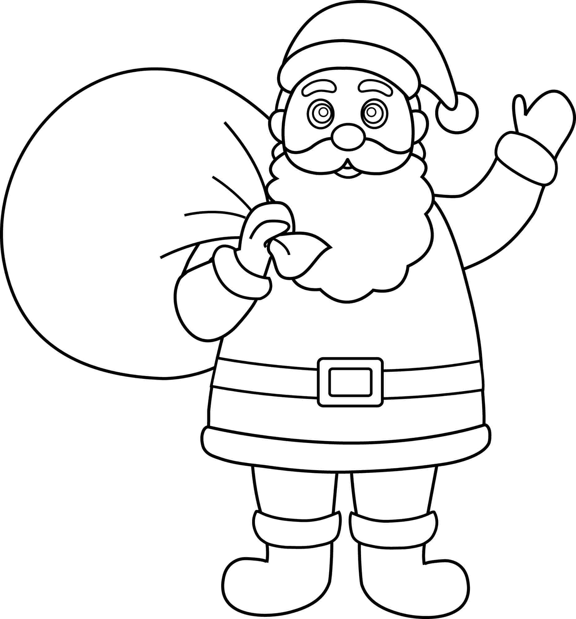 1862x2000 How To Draw Santa Claus Step By Easy Christmas Drawings