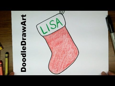 480x360 Drawing How To Draw Cartoon Christmas Stocking [Hd] Easy Drawing