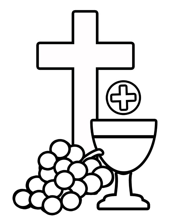 550x712 Cross Coloring Page Template