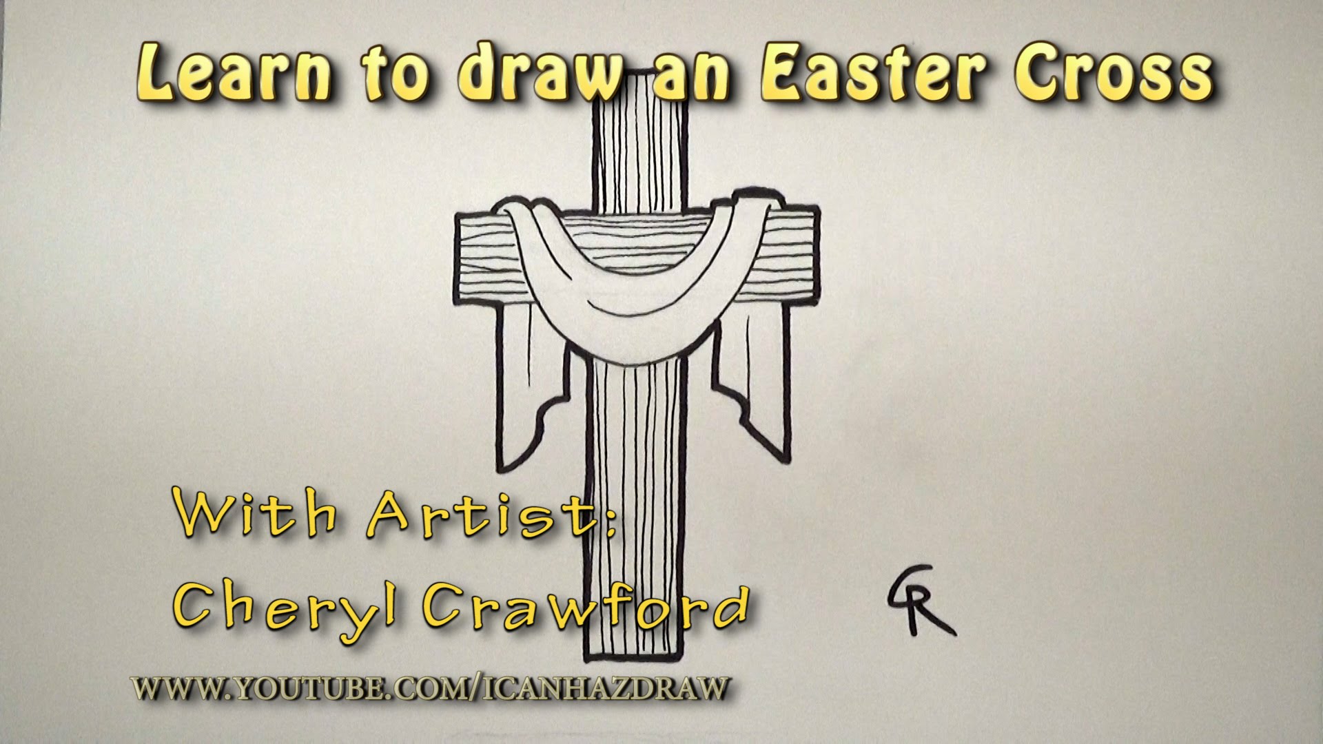 1920x1080 Learn How To Draw Easy Easter Cross