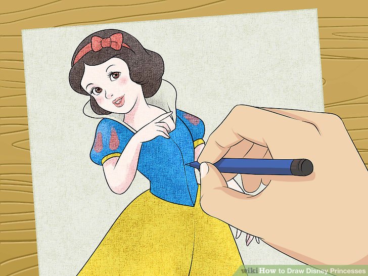 728x546 How To Draw Disney Princesses 14 Steps (With Pictures)