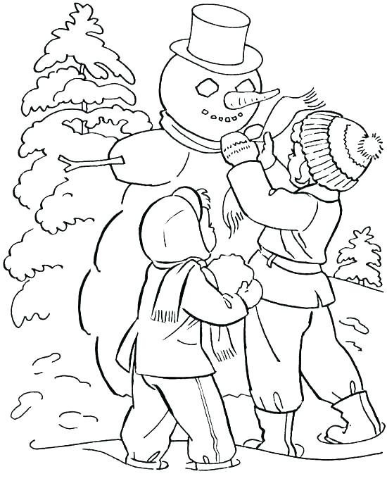 550x683 Amazing Free Winter Coloring Pages For Kids Page Color Sheet